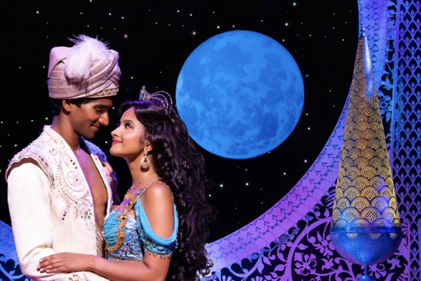 Michael Maliakel (Aladdin) and Shoba Narayan (Jasmine) in Aladdin on Broadway. Photo  Photo