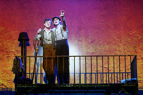Kyle Frattini and Dillon Klena star in the 3-D Theatricals production of “NEWSIES� Photo