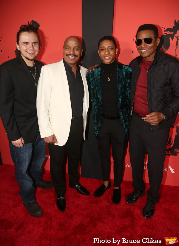 Prince Jackson, Marlon Jackson, Myles Frost and Jackie Jackson  Photo