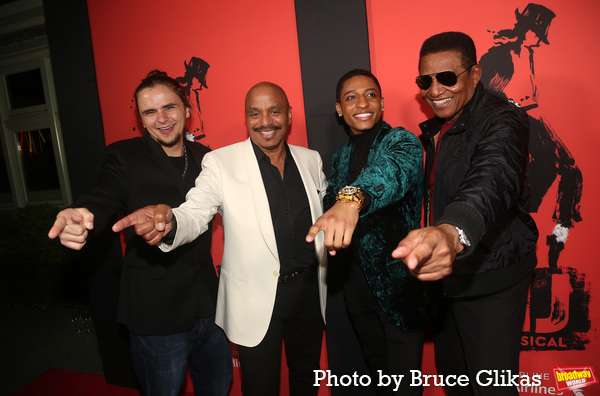 Prince Jackson, Marlon Jackson, Myles Frost and Jackie Jackson  Photo