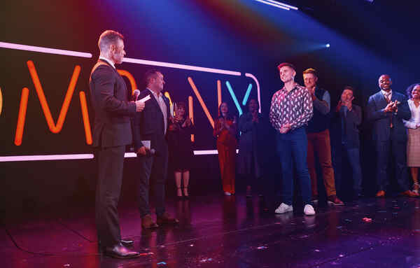 Photos: The Cast of COMPANY Accepts Their GLAAD Award for Outstanding Broadway Production Image