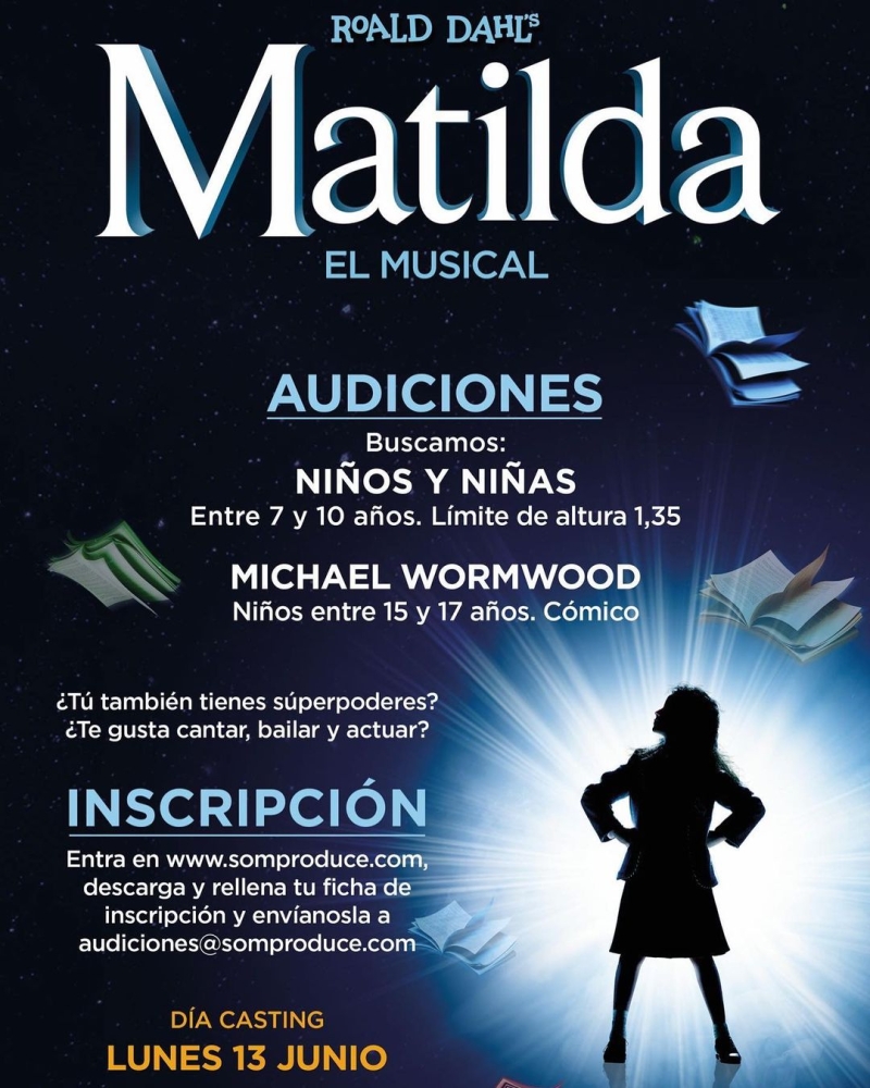 CASTING CALL: Se convocan audiciones para MATILDA Image