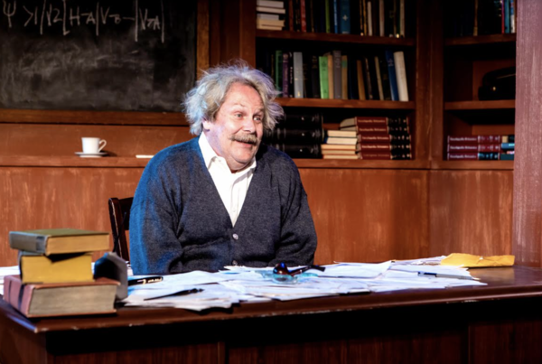 Phil Powers as Albert Einstein in "Relativity" by Mark St. Germain, directed by Carla Photo
