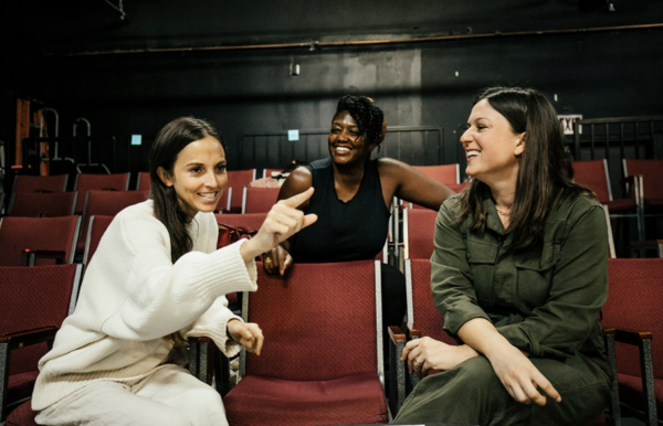 Playright Nina Braddock,
Associate Director Melissa Coleman-Reed
and Director Katie L Photo