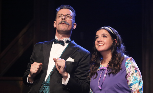 Mr. Cladwell (Todd Schaefer) and his daughter Hope (Melissa Felps), in New Line Theat Photo