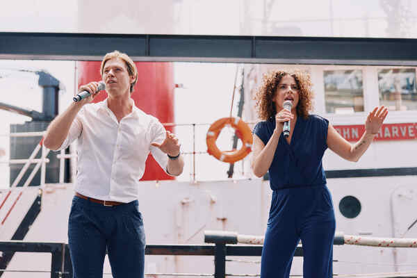 Photos: The Company of TITANIQUE Meets the Press Image