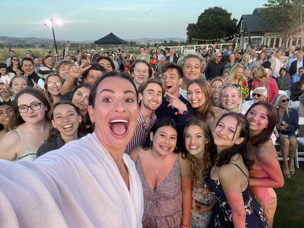 Lea Michele and Vintage High School students Photo