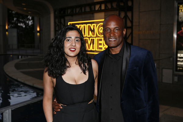 From left, associate director Sophia Nayar and director Kenny Leon arrive before the  Photo