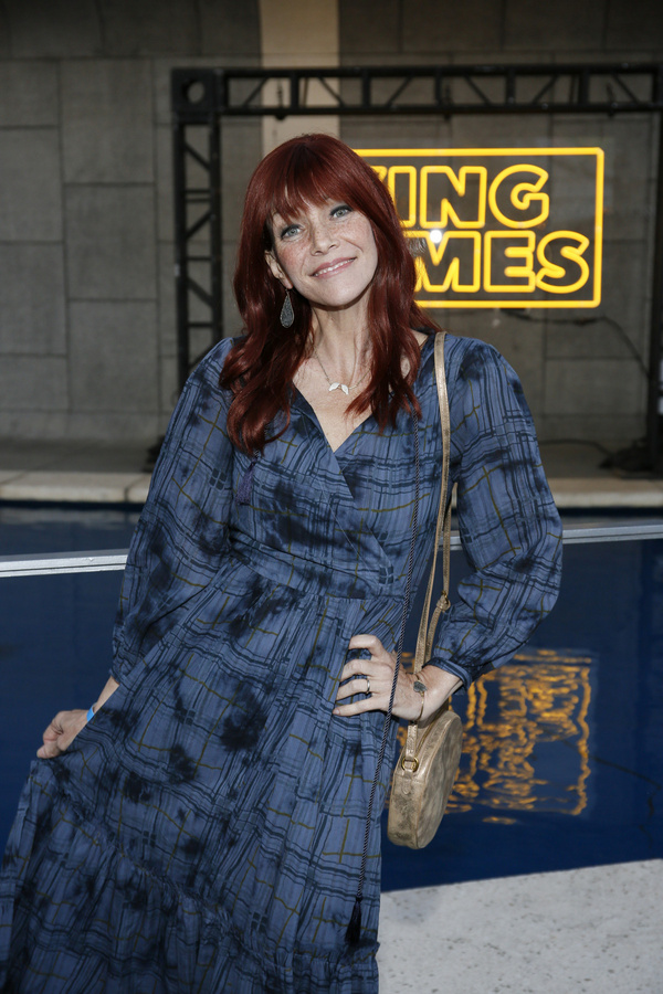 Actor Annie Wersching arrives before the opening night performance of ?King James? at Photo