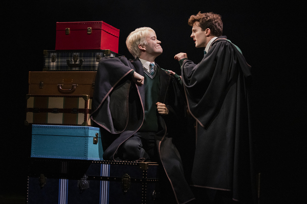 Thomas Mitchell Barnet as Scorpius Malfoy and Luke Kimball as Albus Potter Photo