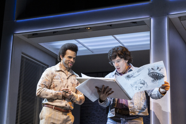 Justin Keyes and Jarrod Spector in Bruce at Seattle Rep. Photo