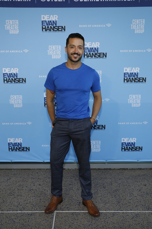 Actor Jai Rodriguez arrives for the opening night performance (Photo by Reza Allah-Ba Photo