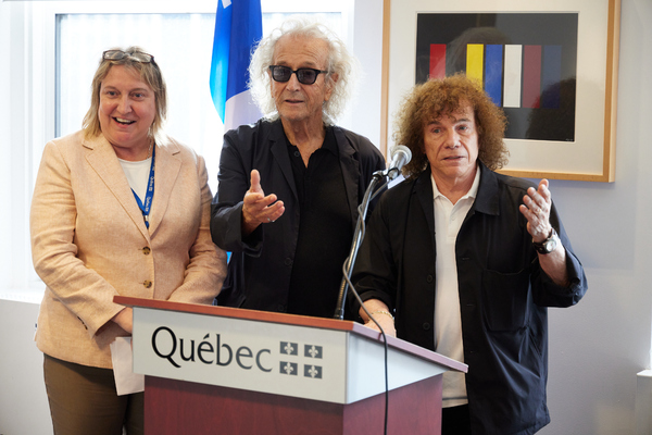 Martine Hebert (General Delegate of Quebec in New York), Luc 
Plamondon, Ricard Cocci Photo