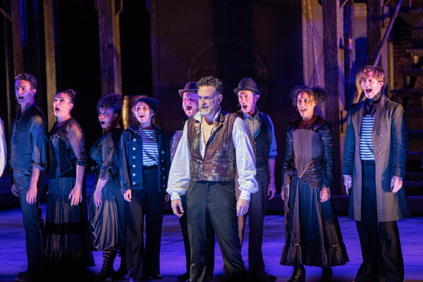 Ben Davis and the Company of Sweeney Todd- PC- Julie A. Merkle Photo