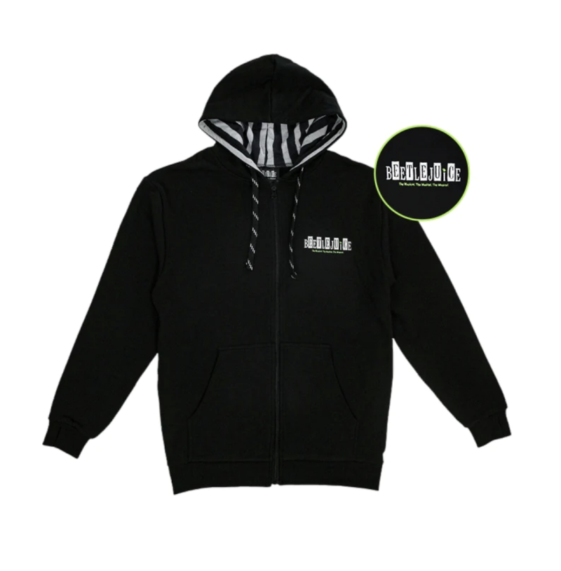 It's Showtime Striped Hoodie from Beetlejuice