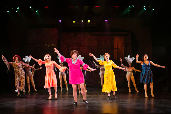 Former Follies performers (front row, L-R) Carlotta Campion (Cindy Goldfield*), Solan Photo