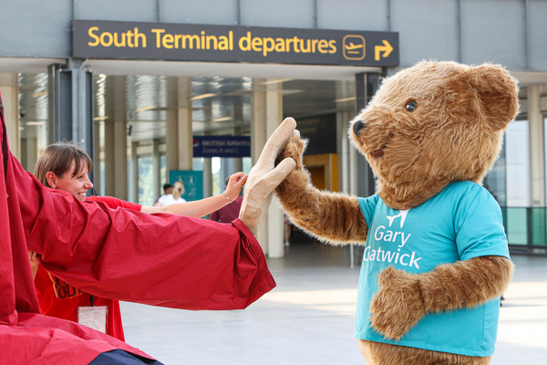 Photos: Five Metre-tall Puppet Aura Lands At Gatwick As Part Of Creative Crawley 