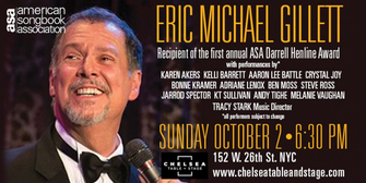 American Songbook Association To Honor Eric Michael Gillett With First Darrell Henline Awa Photo