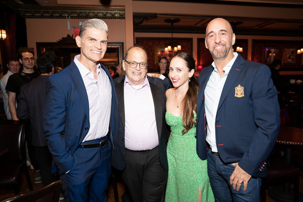 Michael Walls, John Minnock, Andrea Velasco and Andreas Pliatsikas at 54 Below on August 4, 2022 Photo by Leslie Farinacci
