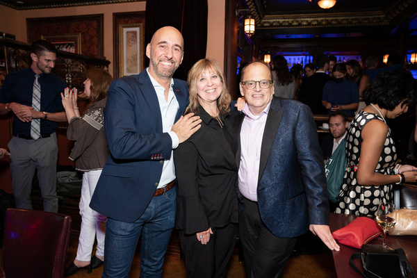 Andreas Pliatsikas, Lynda DAmour and John Minnock at 54 Below on August 4, 2022 Photo by Leslie Farinacci