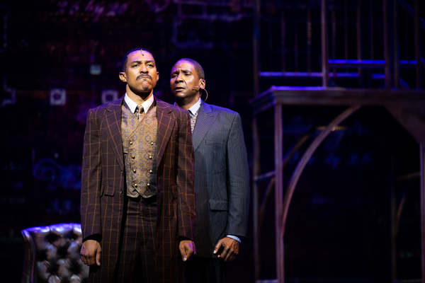 Charl Brown (left) as Coalhouse Walker Jr. and Bill Bland as Booker T. Washington Photo