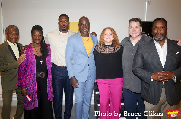 Andre De Shields, Sharon D Clarke, Khris Davis, McKinley Belcher III, Director Miranda Cromwell, Delaney Williams and Wendell Pierce