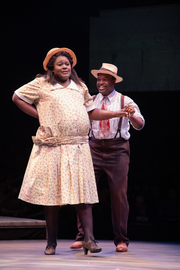 Amma Osei as Sofia and Matthew Frederick Harris as Harpo