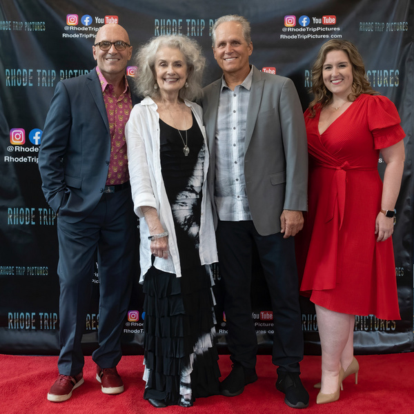 GREGORY HARRISON and MARY BETH PEIL with writer/director JAMES ANDREW WALSH and execu Photo