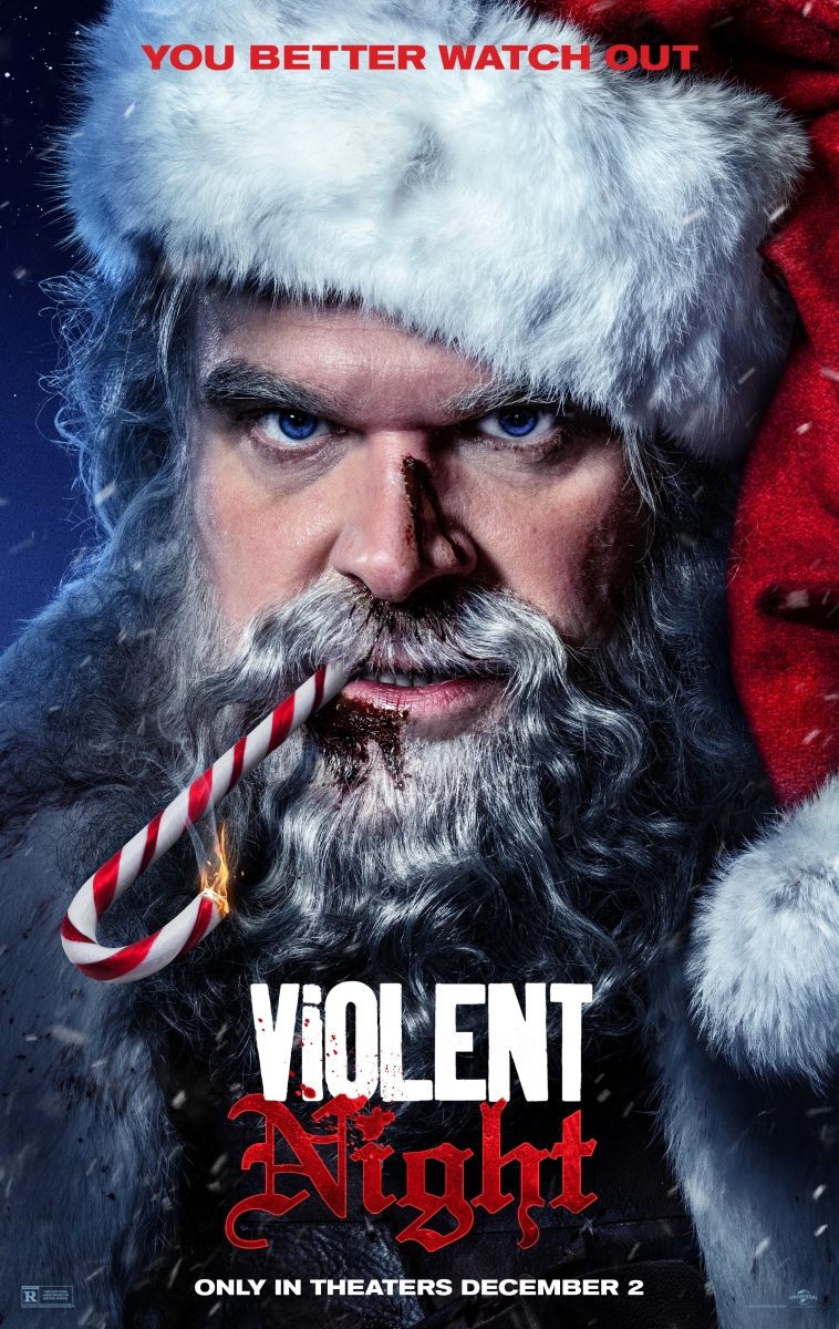 Photo: David Harbour Stars in VIOLENT NIGHT Horror Holiday Film Poster 
