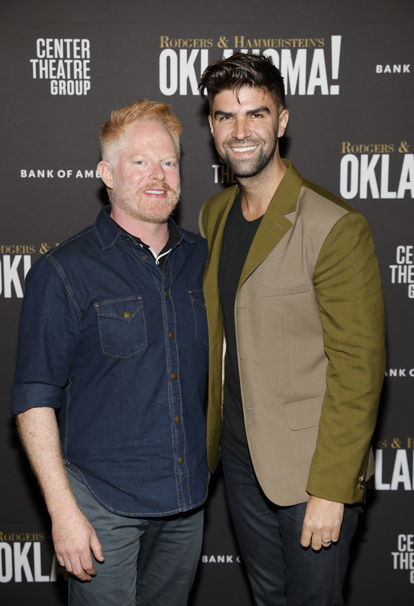 From left, actor Jesse Tyler Ferguson and “Oklahoma!” co-producer Justin Mikita  Photo