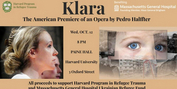 American Premiere of Pedro Halffter's Opera KLARA Comes to Harvard University in October Photo