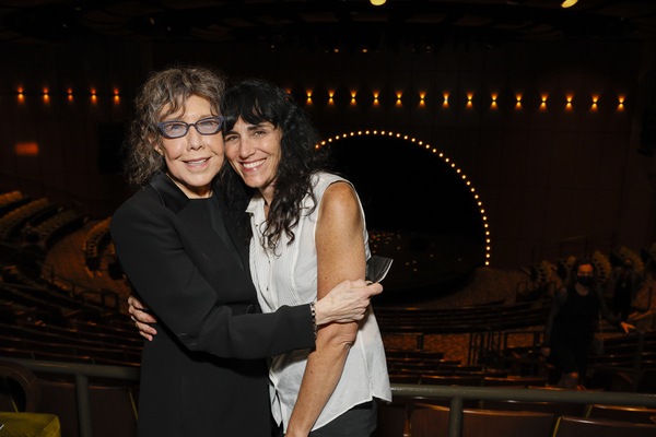 From left, actor Lily Tomlin and director Leigh Silverman  Photo