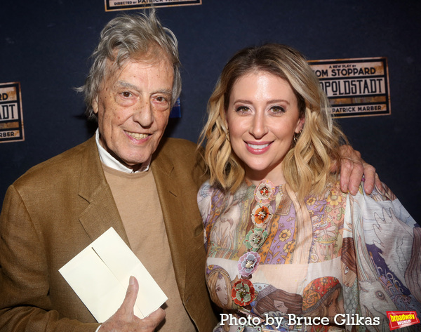 Tom Stoppard and Caissie Levy Photo