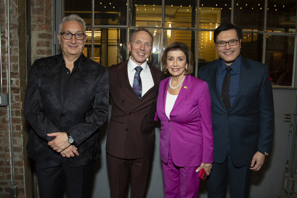 Moises Kaufman, Matt Joslyn, and Nancy Pelosi Photo