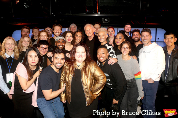 Victor Garber poses with Frankie Grande and The Cast & Crew  Photo