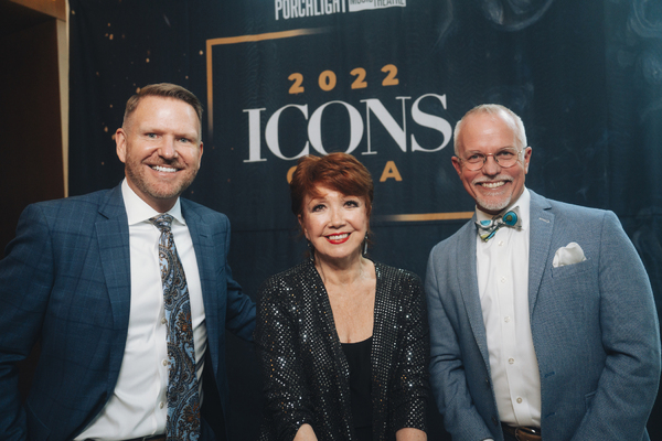  ICON Award recipient, Tony-Award winner Donna McKechnie, flanked by 2022 ICONS Gala  Photo