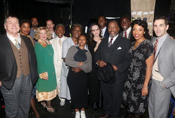 Angelina Jolie and Daughter Zahara with the Cast of Death of a Salesman Photo