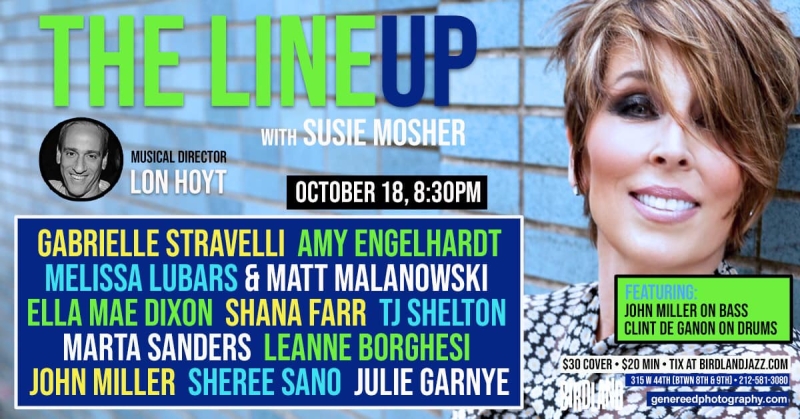 Photos: THE LINEUP WITH SUSIE MOSHER Looks Like a Fun Time For An October 11th Birdland Theater Audience Image