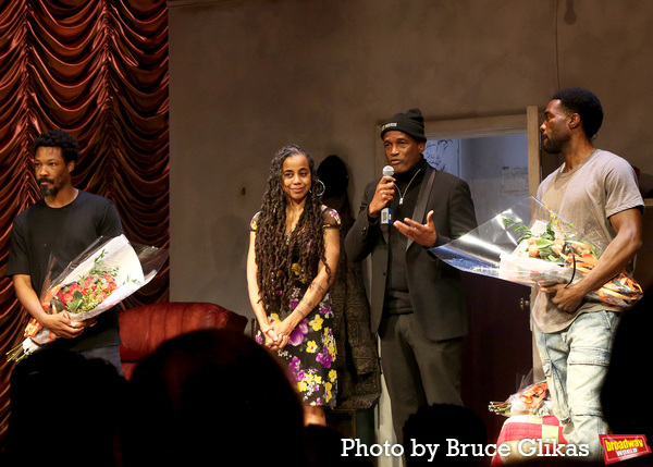 Corey Hawkins, Playwright Suzan-Lori Parks, Director Kenny Leon and Yahya Abdul-Matee Photo