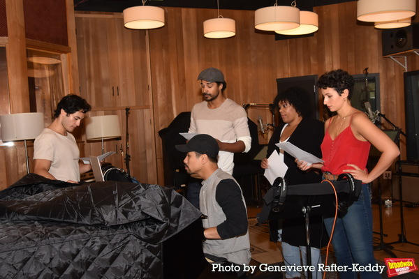 Photo Exclusive: See the Cast of ALADDIN in the Recording Studio for CAROLS FOR A CURE 2022 Image