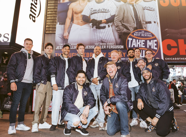 Photos & Video: The Cast of TAKE ME OUT Visits New Billboard in Times Square Image