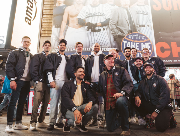 Photos & Video: The Cast of TAKE ME OUT Visits New Billboard in Times Square Image