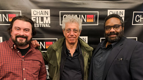 Chain Theatre Artistic Director Kirk Gostkowski, Eric Bogosian, playwright G.D. Kimbl Photo