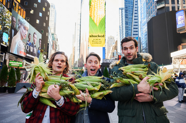 Photos & Video: The Company of SHUCKED Takes Over Times Square Image