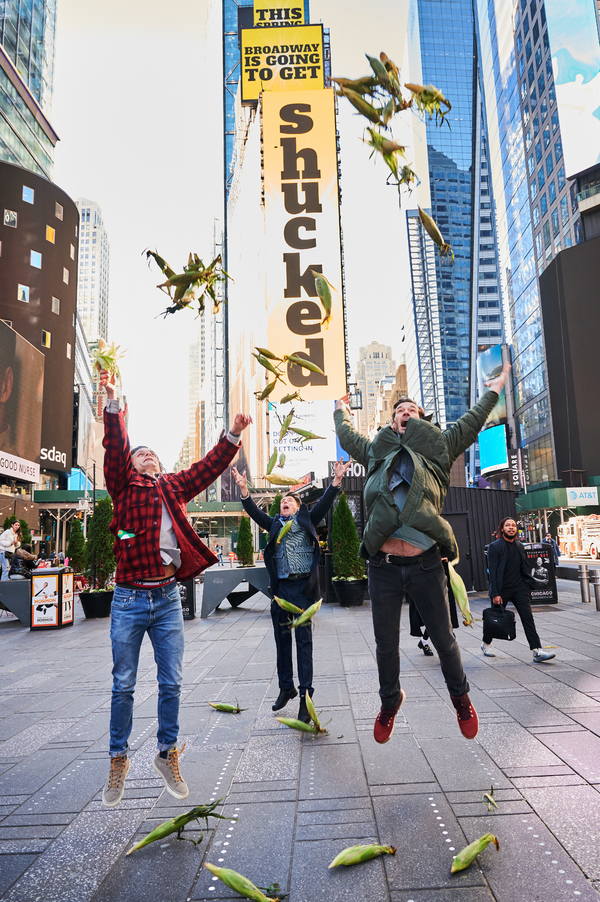Photos & Video: The Company of SHUCKED Takes Over Times Square Image