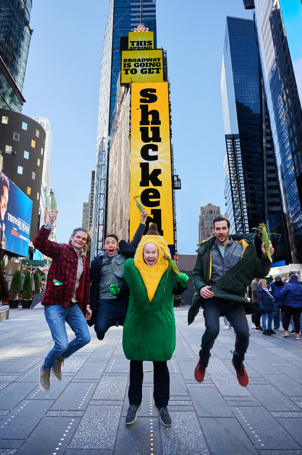 Photos & Video: The Company of SHUCKED Takes Over Times Square Image