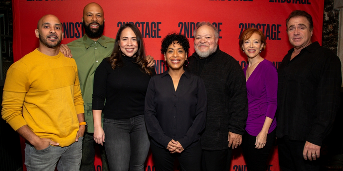 Photos: The Company of BETWEEN RIVERSIDE AND CRAZY Meets the Press! Photo