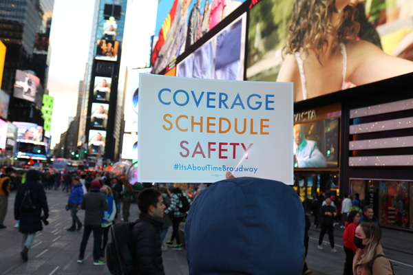 Photos & Video: Actors' Equity Members Rally in Times Square for a Fair Deal on Broadway Image