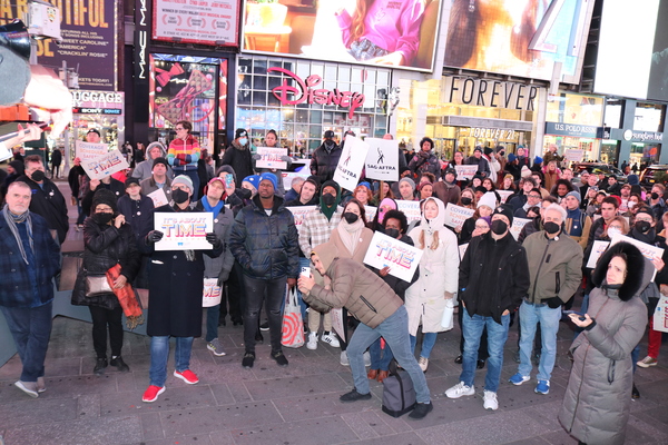 Photos & Video: Actors' Equity Members Rally in Times Square for a Fair Deal on Broadway Image