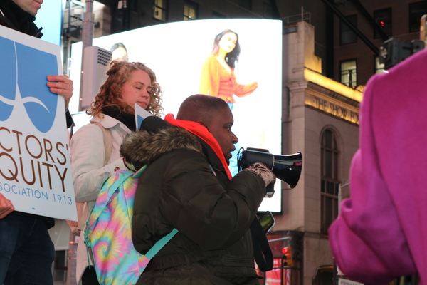 Photos & Video: Actors' Equity Members Rally in Times Square for a Fair Deal on Broadway Image